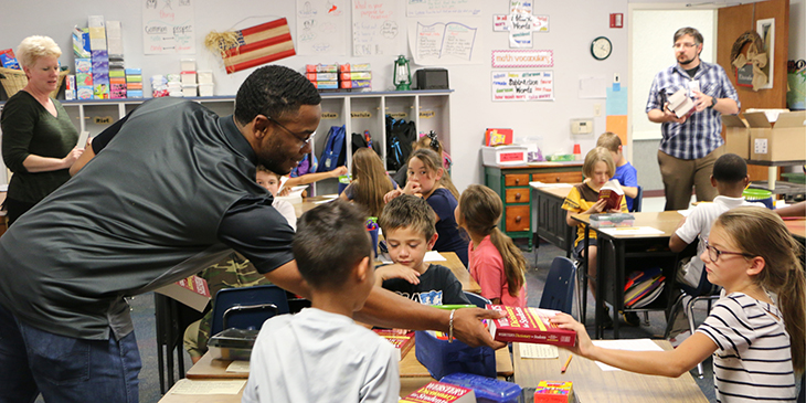 Teacher in classroom