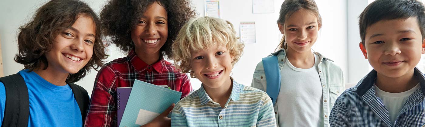 School friends smiling