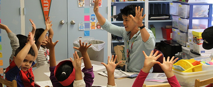 Teacher in class